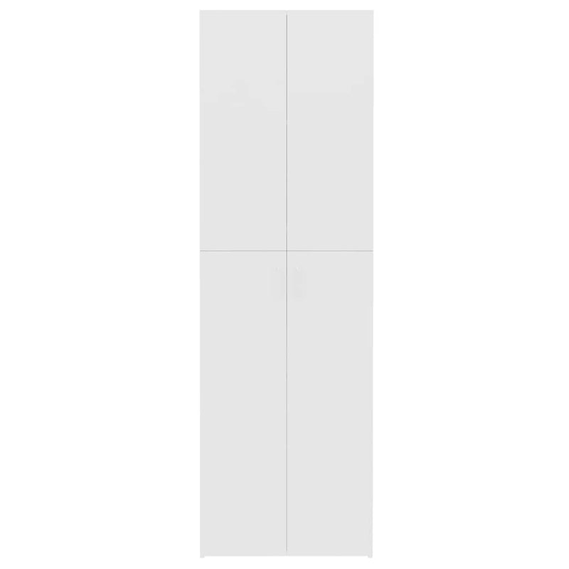 Dulap de birou, alb, 60x32x190 cm, lemn prelucrat