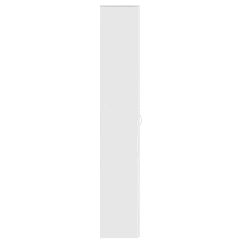 Dulap de birou, alb, 60x32x190 cm, lemn prelucrat