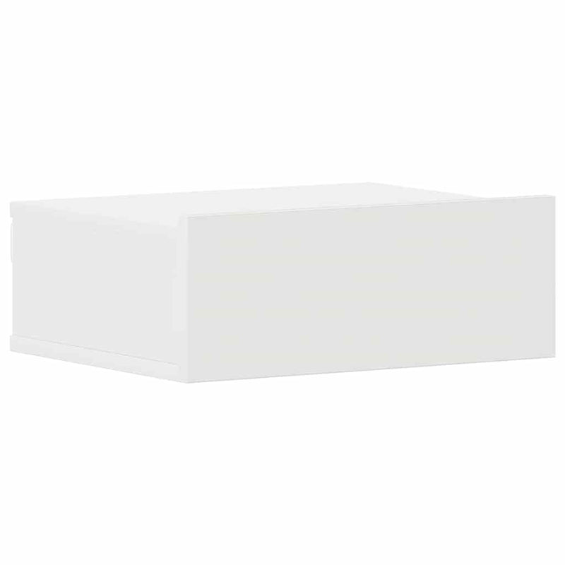 Noptiere suspendate, 2 buc., alb, 40x30x15 cm, lemn prelucrat