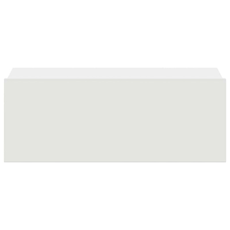 Noptiere suspendate, 2 buc., alb, 40x30x15 cm, lemn prelucrat