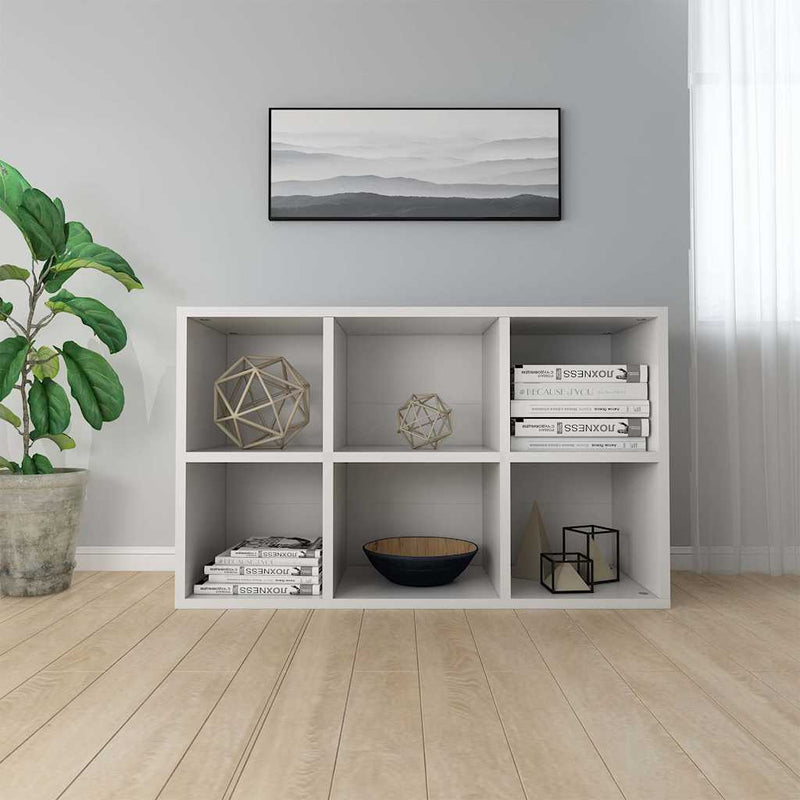 Bibliotecă/Servantă, alb, 66x30x98 cm, PAL