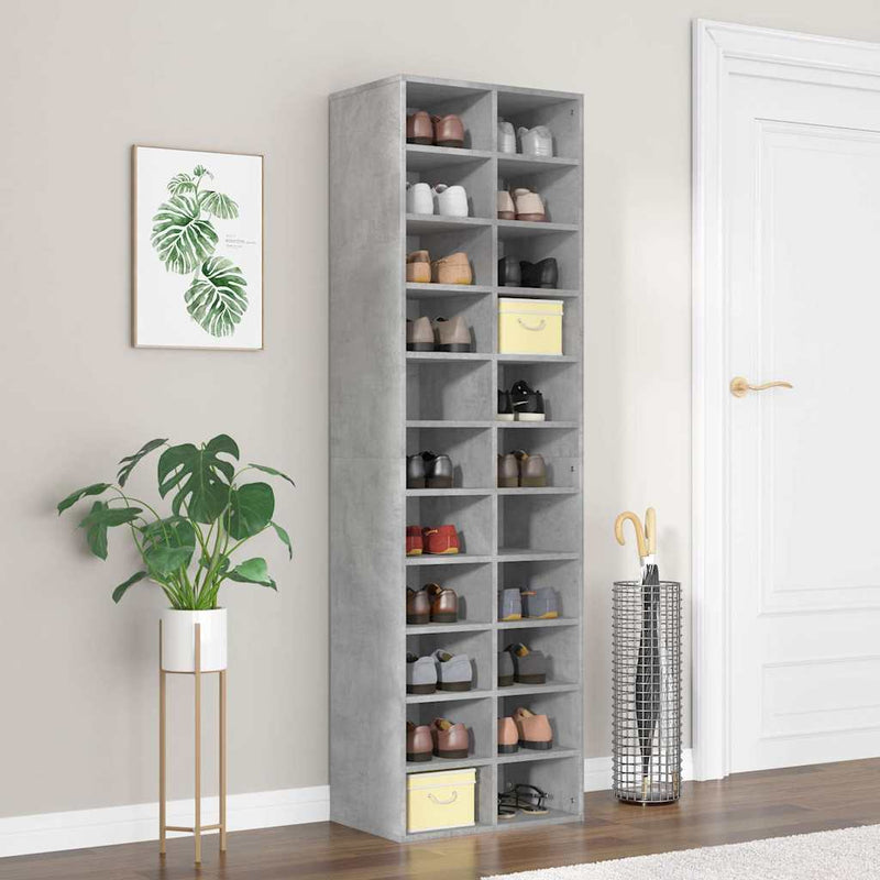 Pantofar, gri beton, 54x34x183 cm, PAL