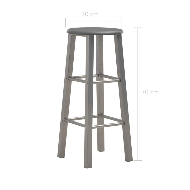 Scaune de bar, 2 buc., antracit, MDF