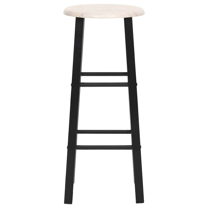 Scaune de bar, 2 buc., negru, MDF