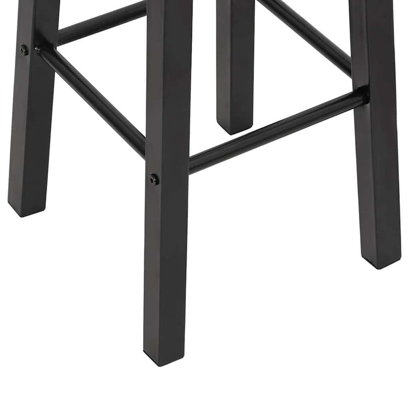 Scaune de bar, 2 buc., negru, MDF