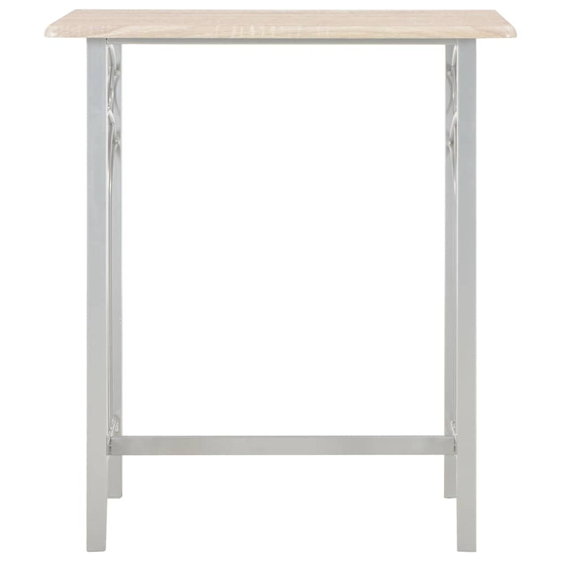 Set mobilier de bar, 3 piese, lemn și oțel