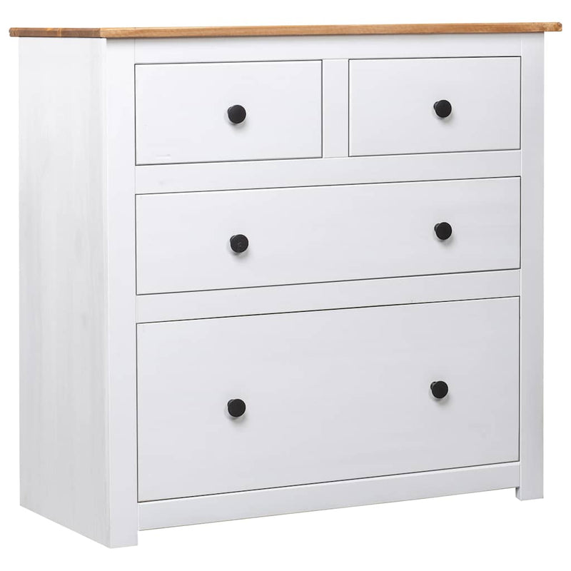 Dulap, alb, 80 x 40 x 83 cm, lemn de pin, gama Panama