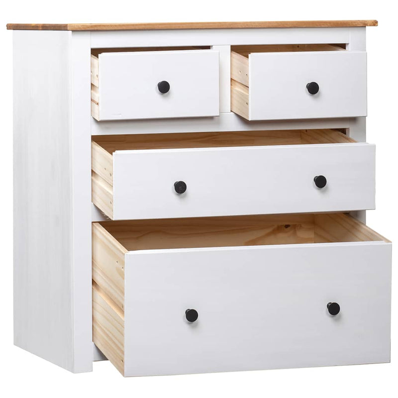 Dulap, alb, 80 x 40 x 83 cm, lemn de pin, gama Panama