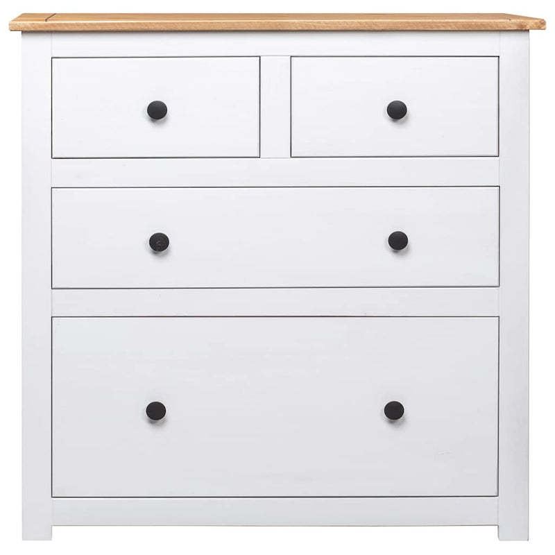 Dulap, alb, 80 x 40 x 83 cm, lemn de pin, gama Panama