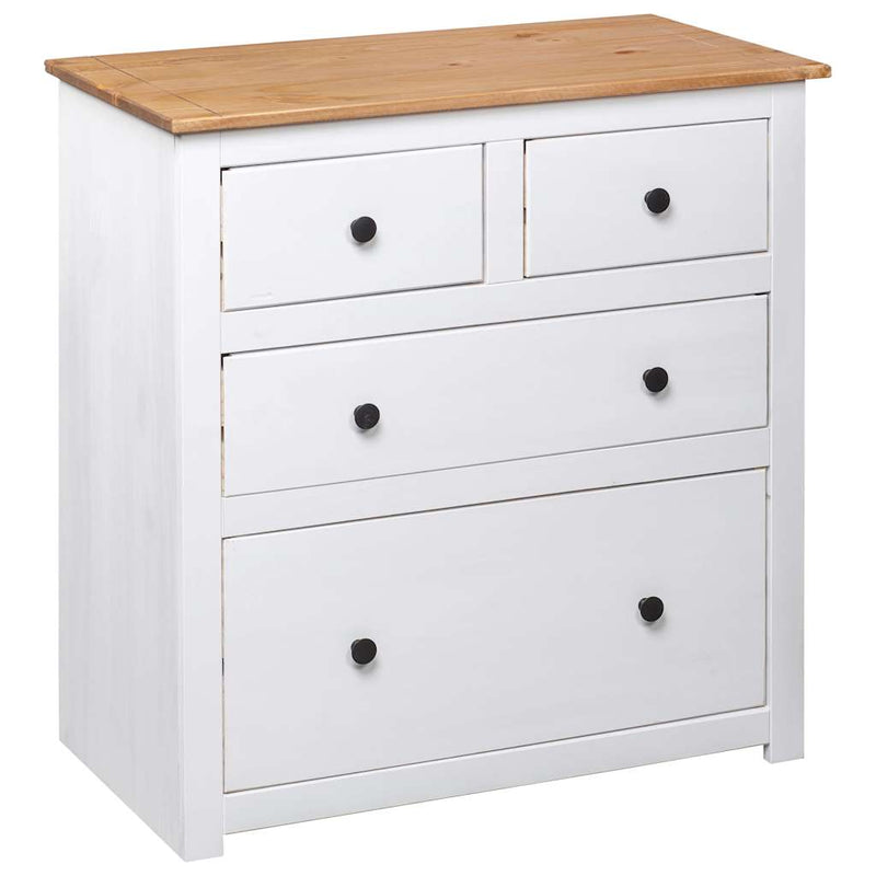 Dulap, alb, 80 x 40 x 83 cm, lemn de pin, gama Panama