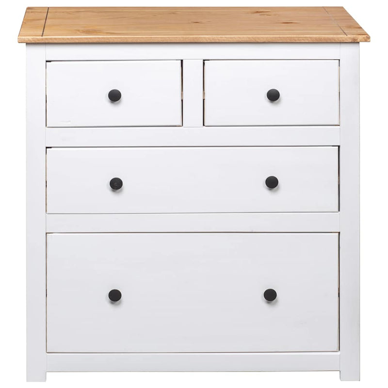 Dulap, alb, 80 x 40 x 83 cm, lemn de pin, gama Panama