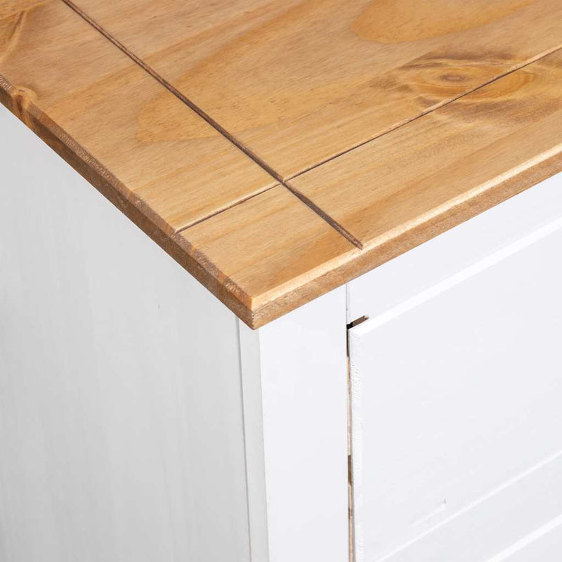 Dulap, alb, 80 x 40 x 83 cm, lemn de pin, gama Panama