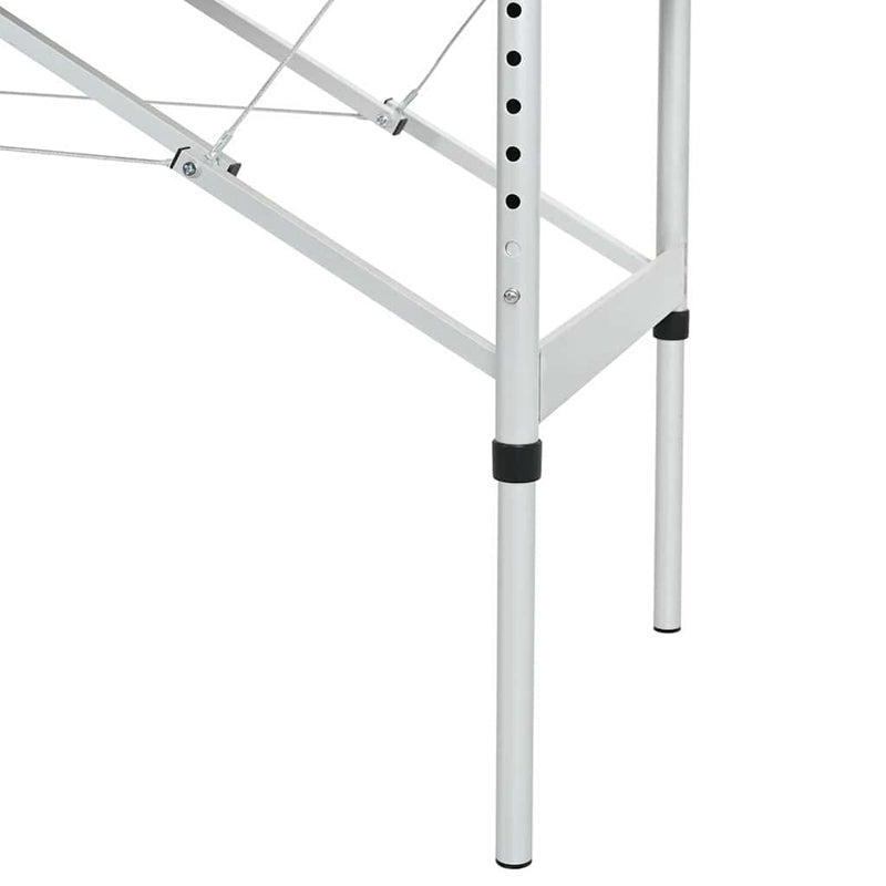 Masă de masaj cu 4 zone, cadru aluminiu, antracit, 186 x 68 cm