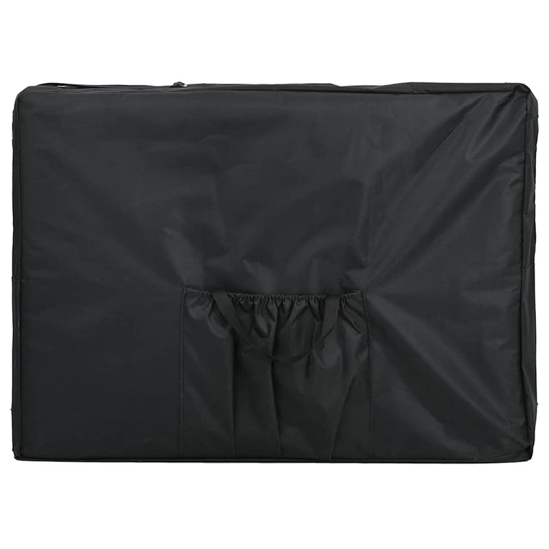 Masă de masaj cu 4 zone, cadru aluminiu, antracit, 186 x 68 cm