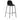Scaune de bar, 2 buc., negru, material textil