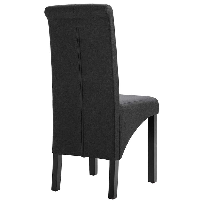 Scaune de bucătărie pivotante, 4 buc., gri închis, textil