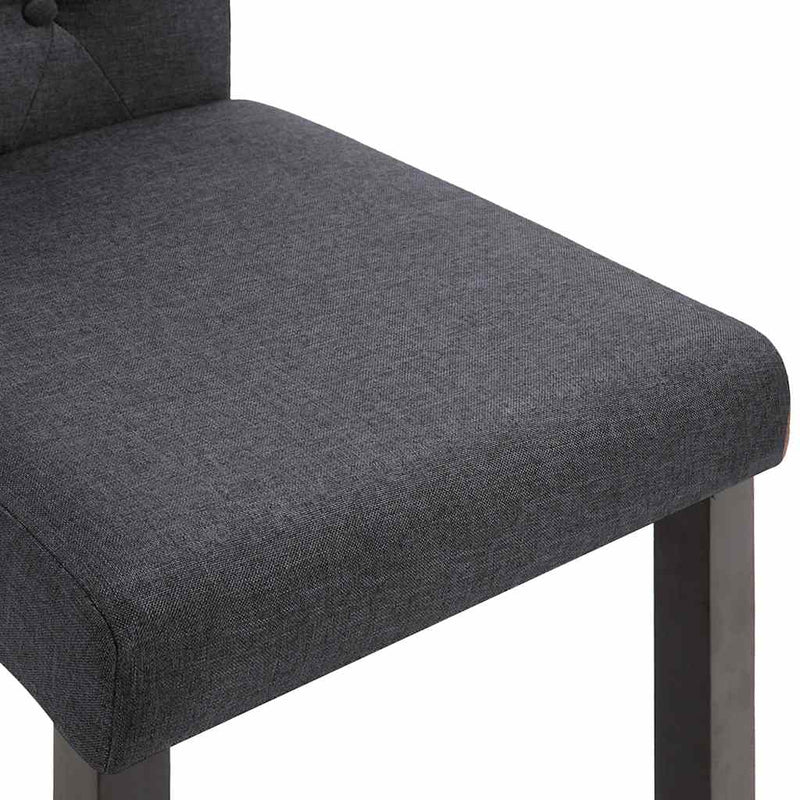 Scaune de bucătărie pivotante, 4 buc., gri închis, textil