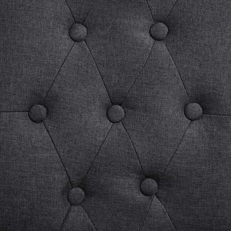 Scaune de bucătărie pivotante, 4 buc., gri închis, textil