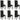Scaune de sufragerie, 6 buc. negru, material textil