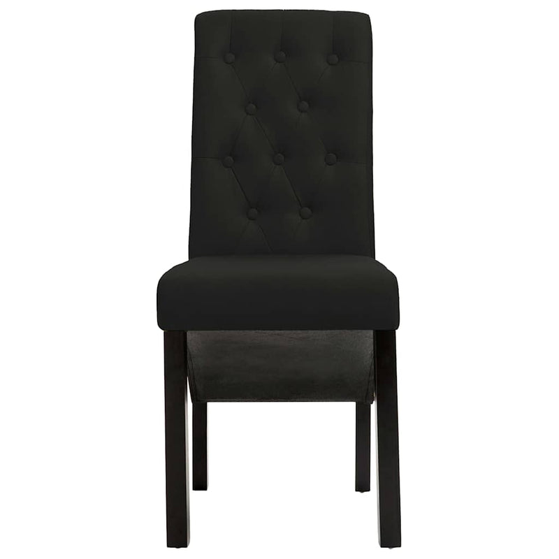 Scaune de sufragerie, 6 buc. negru, material textil