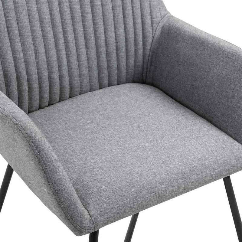 Scaune de bucătărie pivotante, 4 buc., gri deschis, textil