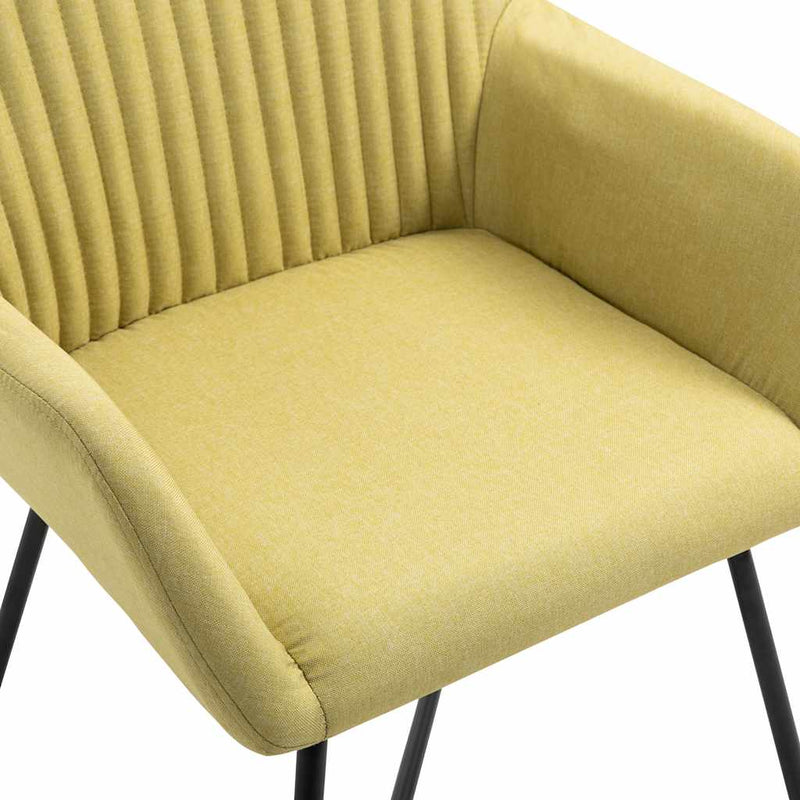Scaune de bucătărie, 4 buc., verde, material textil
