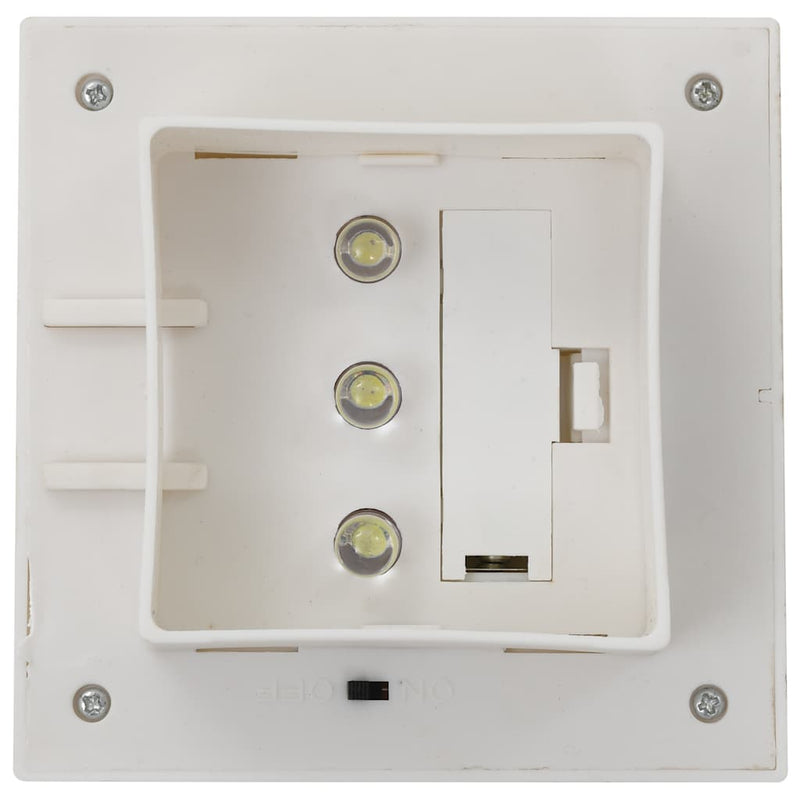 Lămpi solare de exterior, 12 buc., alb, 12 cm, pătrat, LED