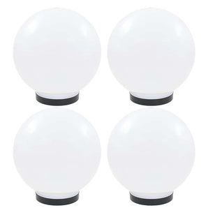 Lămpi glob cu LED, 4 buc., 25 cm, PMMA, sferic