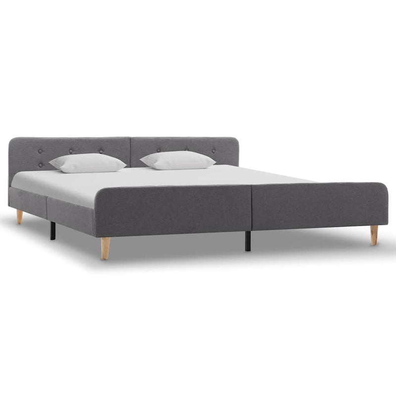 Cadru de pat, gri deschis, 180 x 200 cm, material textil