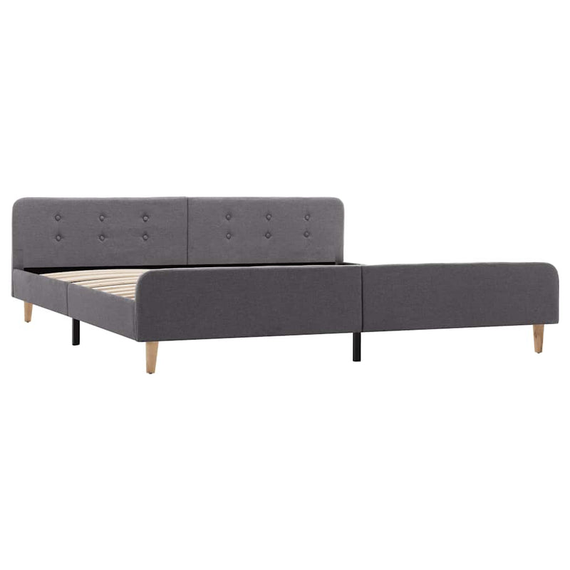 Cadru de pat, gri deschis, 180 x 200 cm, material textil