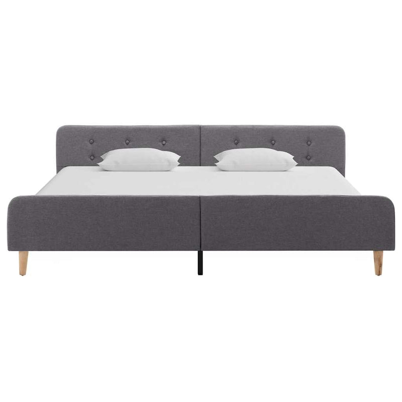 Cadru de pat, gri deschis, 180 x 200 cm, material textil