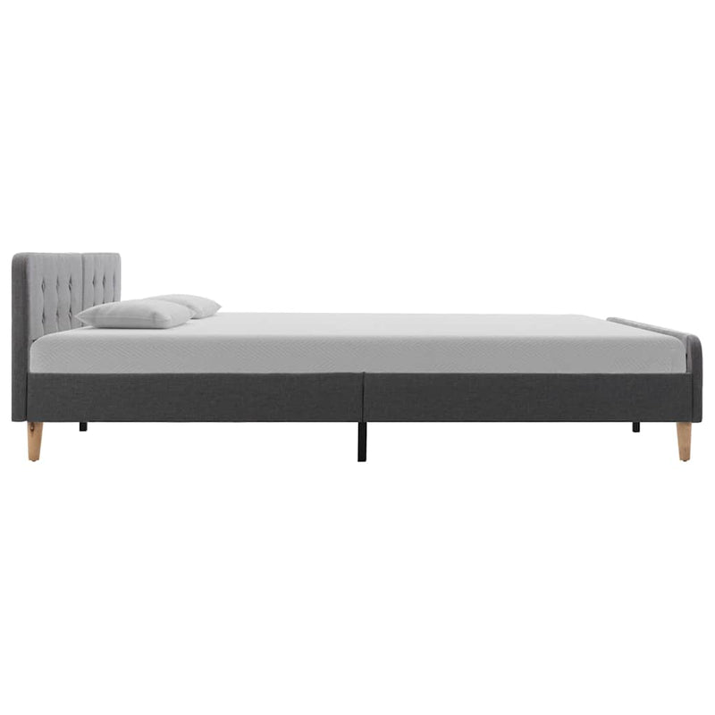 Cadru de pat, gri deschis, 180 x 200 cm, material textil