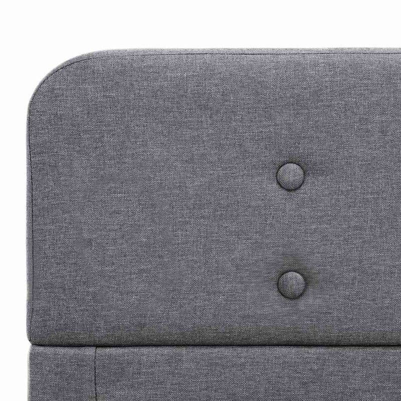 Cadru de pat, gri deschis, 180 x 200 cm, material textil