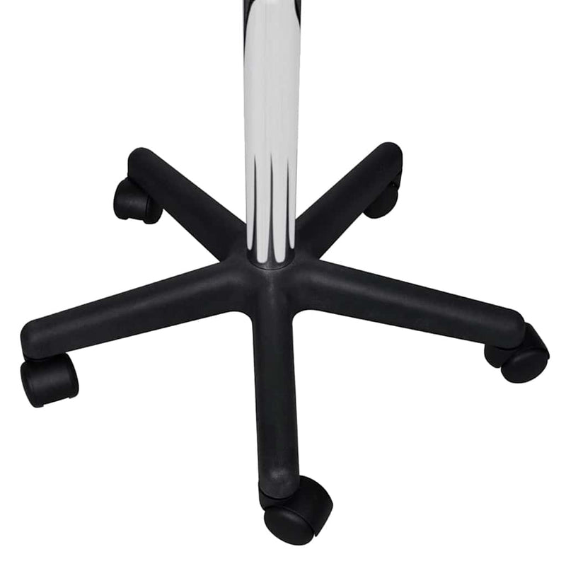 Taburete de birou, 2 buc., alb, 35,5x84 cm, piele ecologică