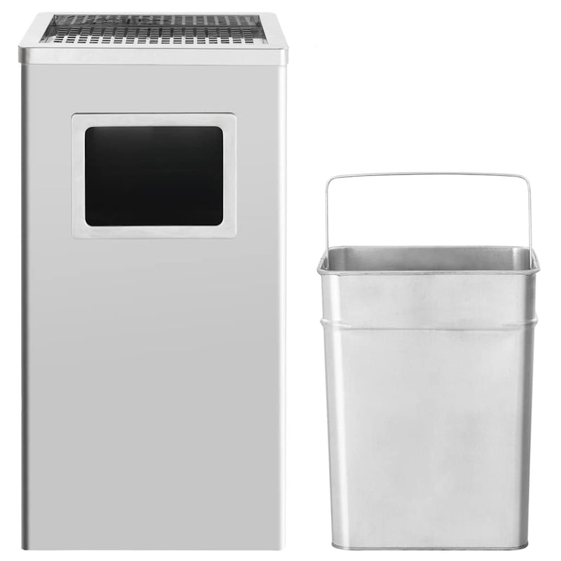 Scrumieră pentru gunoi, 45 l, oțel inoxidabil