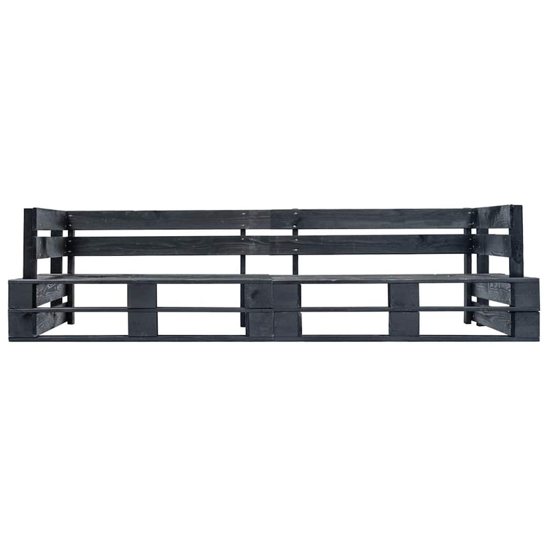 Set canapea grădină paleți cu perne gri, 2 piese, lemn de pin