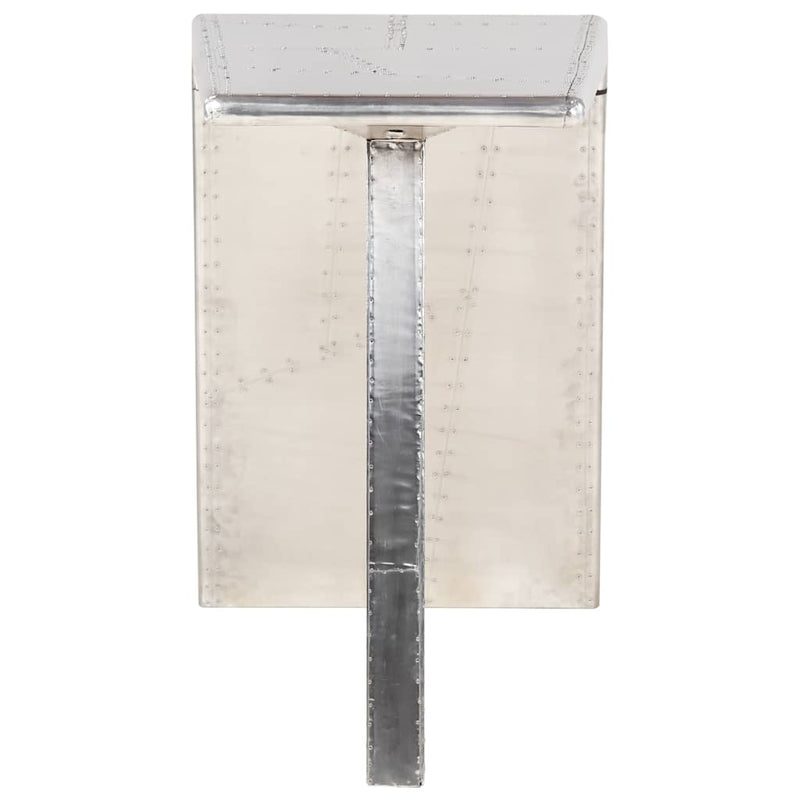 Birou, design aeronavă, argintiu, 112 x 50 x 76 cm, metal