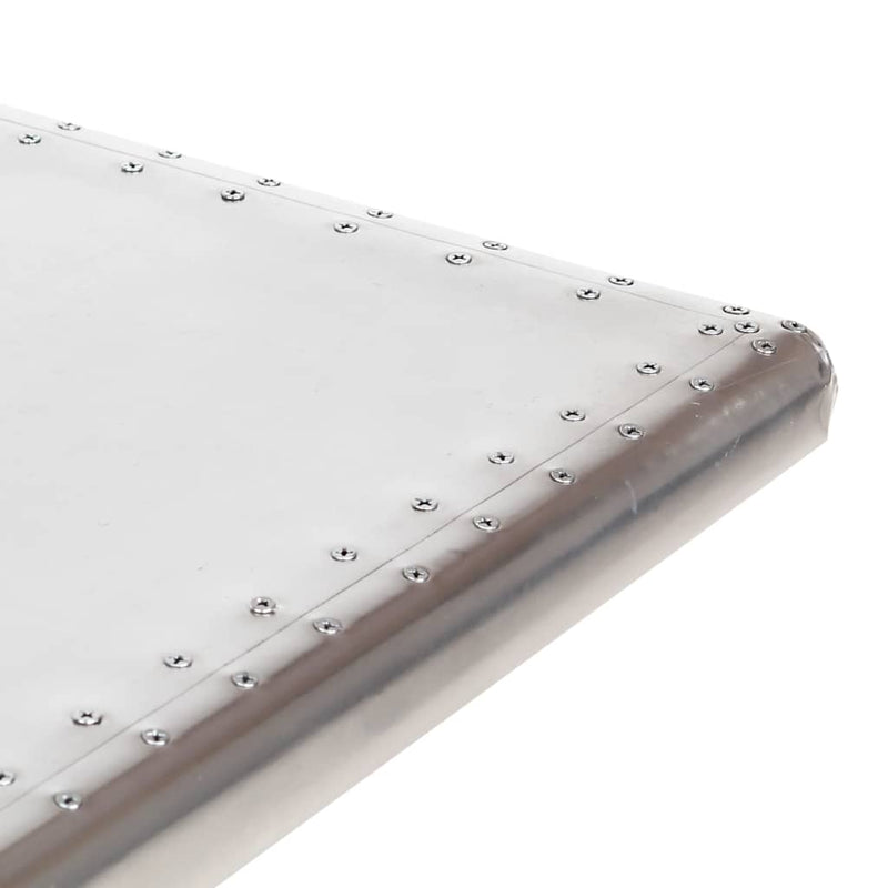 Birou, design aeronavă, argintiu, 112 x 50 x 76 cm, metal