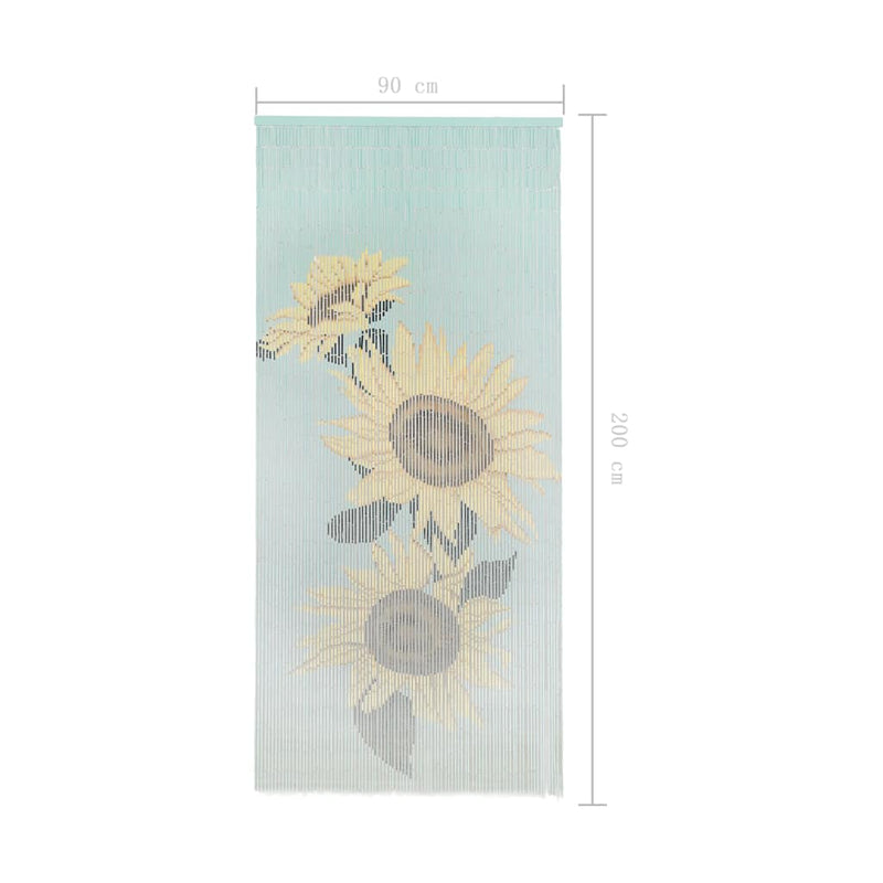 Perdea de ușă pentru insecte, 90 x 200 cm, bambus