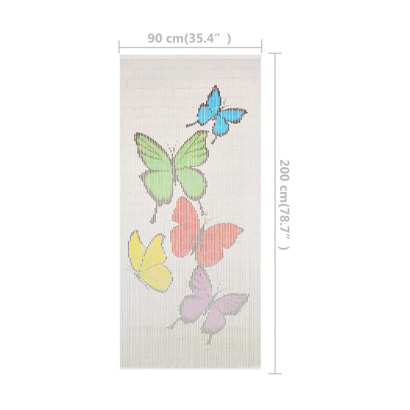 Perdea de ușă pentru insecte, 90 x 200 cm, bambus