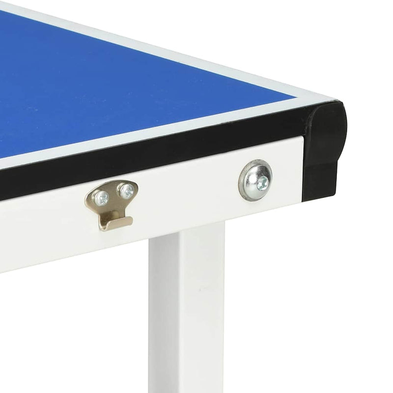 Masă de ping-pong cu plasă, 1,5 metri, albastră, 152x76x66 cm