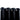Draperii opace cu inele metalice, 2 buc., negru, 140 x 245 cm