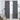 Draperii opace cu cârlige, 2 buc., gri, 140 x 245 cm