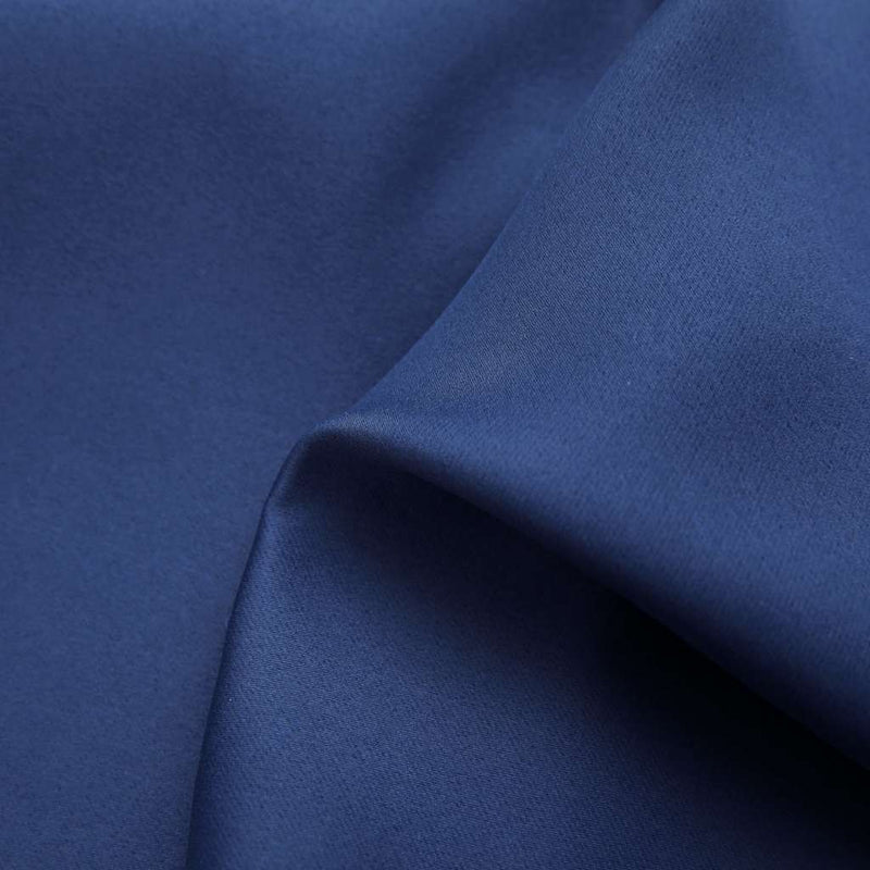 Draperii opace cu inele metalice, 2 buc, albastru, 140 x 225 cm
