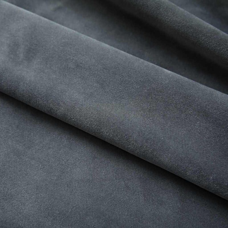 Draperii opace, 2 buc., antracit, 140x175 cm, catifea, cârlige