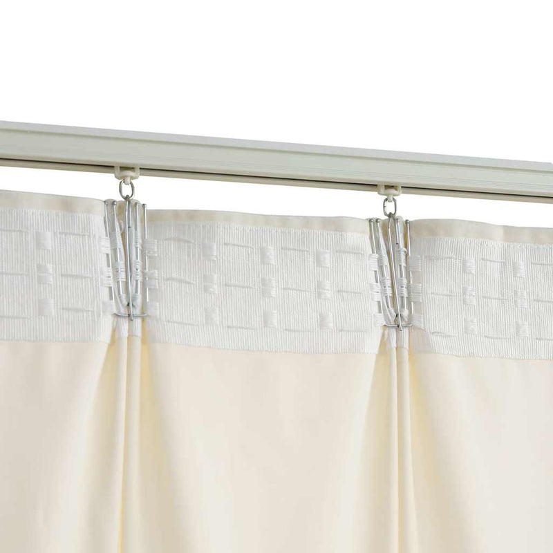 Draperii opace cu cârlige, 2 buc., crem, 140x225 cm, catifea