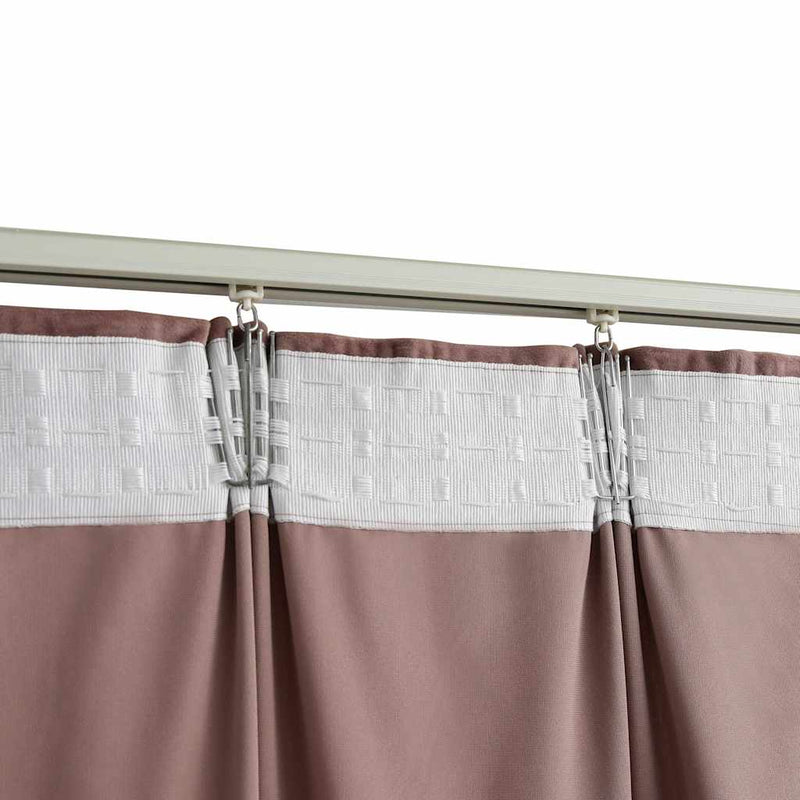 Draperie opacă, roz antichizat, 290x245 cm, catifea, cu cârlige