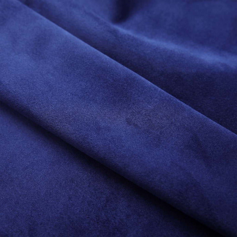 Draperii opace cu inele, 2 buc., albastru, 140x245 cm, catifea