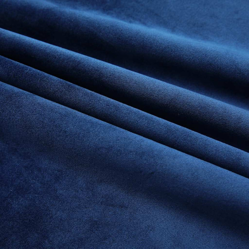 Draperii opace cu cârlige, 2 buc, albastru, 140x175 cm, catifea