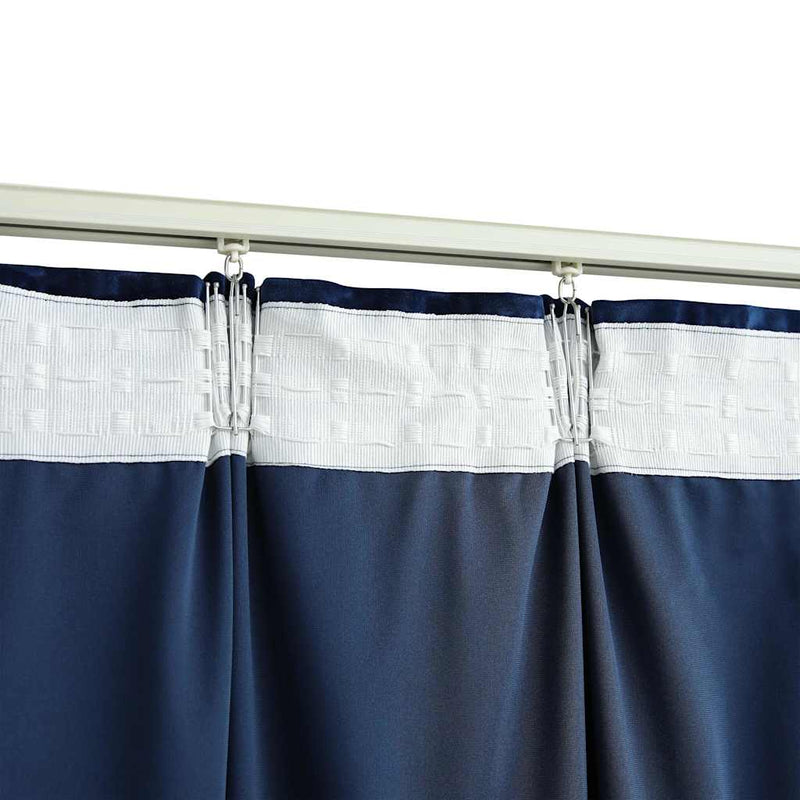 Draperii opace 2 buc. albastru închis 140x175cm catifea cârlige